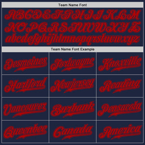 Custom Navy Red Authentic Baseball Jersey