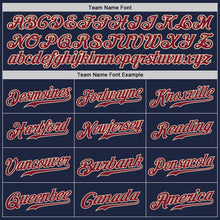 Load image into Gallery viewer, Custom Navy Crimson-City Cream Authentic Baseball Jersey
