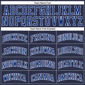 Custom Navy Royal-White Authentic Throwback Basketball Jersey