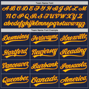 Custom Navy Crimson-Gold Authentic Baseball Jersey