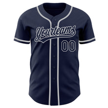 Load image into Gallery viewer, Custom Navy Navy-Gray Authentic Baseball Jersey
