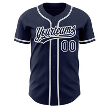 Load image into Gallery viewer, Custom Navy Navy-Gray Authentic Baseball Jersey

