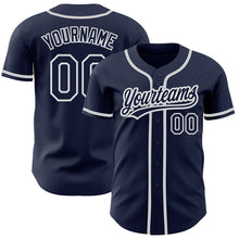 Load image into Gallery viewer, Custom Navy Navy-Gray Authentic Baseball Jersey
