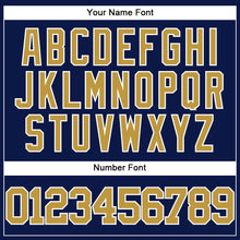 Load image into Gallery viewer, Custom Navy Old Gold-White Authentic Baseball Jersey
