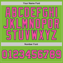 Load image into Gallery viewer, Custom Neon Green Pink-Navy Authentic Basketball Jersey

