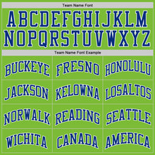 Load image into Gallery viewer, Custom Neon Green Royal-White Authentic Basketball Jersey
