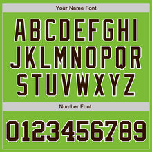 Load image into Gallery viewer, Custom Neon Green Brown-White Authentic Baseball Jersey
