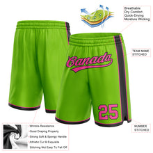 Load image into Gallery viewer, Custom Neon Green Pink-Black Authentic Basketball Shorts
