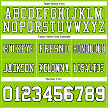 Load image into Gallery viewer, Custom Neon Green White-Black Authentic Football Jersey
