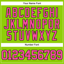Load image into Gallery viewer, Custom Neon Green Pink-Black Authentic Baseball Jersey
