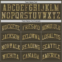 Load image into Gallery viewer, Custom Olive Camo-Old Gold Authentic Throwback Salute To Service  Basketball Jersey
