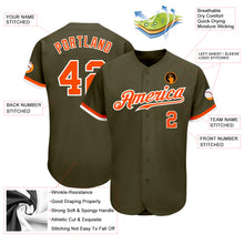 Load image into Gallery viewer, Custom Olive Orange-White Authentic Salute To Service Baseball Jersey
