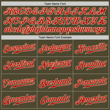 Load image into Gallery viewer, Custom Olive Red-Cream Authentic Salute To Service Baseball Jersey
