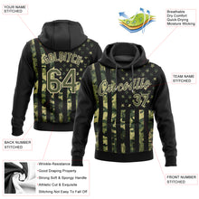 Load image into Gallery viewer, Custom Stitched Camo Olive-Cream 3D American Flag Fashion Sports Pullover Sweatshirt Salute To Service Hoodie
