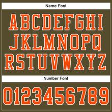 Load image into Gallery viewer, Custom Olive Orange-White Mesh Authentic Salute To Service Football Jersey
