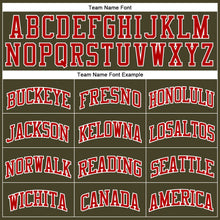 Load image into Gallery viewer, Custom Olive Red-White Authentic Throwback Salute To Service Basketball Jersey
