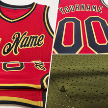 Load image into Gallery viewer, Custom Olive Black-Cream Authentic Throwback Salute To Service Basketball Jersey

