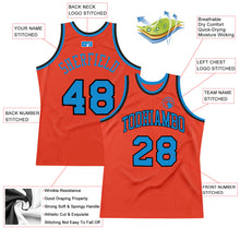 Load image into Gallery viewer, Custom Orange Blue-Navy Authentic Throwback Basketball Jersey
