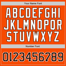 Load image into Gallery viewer, Custom Orange White Pinstripe Brown-White Authentic Baseball Jersey
