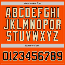 Load image into Gallery viewer, Custom Orange Black Pinstripe Black-Cream Authentic Baseball Jersey
