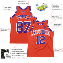 Load image into Gallery viewer, Custom Orange Purple-White Authentic Throwback Basketball Jersey

