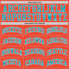 Load image into Gallery viewer, Custom Orange Teal-White Authentic Throwback Basketball Jersey
