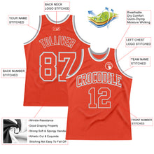 Load image into Gallery viewer, Custom Orange Orange-Gray Authentic Throwback Basketball Jersey
