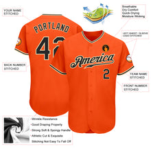 Load image into Gallery viewer, Custom Orange Black-City Cream Authentic Baseball Jersey
