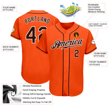 Load image into Gallery viewer, Custom Orange Brown-White Authentic Baseball Jersey
