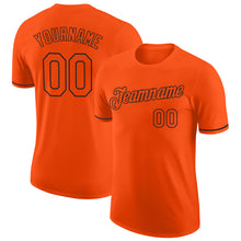 Load image into Gallery viewer, Custom Orange Orange-Black Performance T-Shirt
