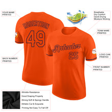 Load image into Gallery viewer, Custom Orange Orange-Navy Performance T-Shirt
