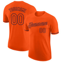 Load image into Gallery viewer, Custom Orange Orange-Navy Performance T-Shirt
