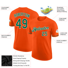 Load image into Gallery viewer, Custom Orange Kelly Green-White Performance T-Shirt
