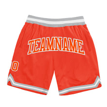 Load image into Gallery viewer, Custom Orange Orange-Gray Authentic Throwback Basketball Shorts
