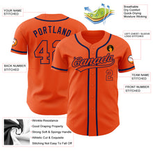 Load image into Gallery viewer, Custom Orange Orange-Navy Authentic Baseball Jersey
