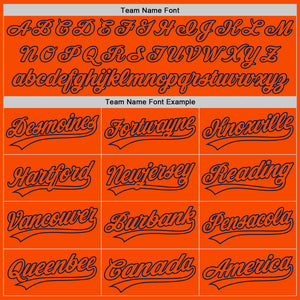 Custom Orange Orange-Navy Authentic Baseball Jersey