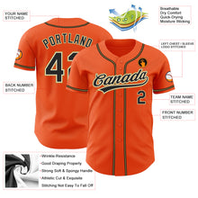 Load image into Gallery viewer, Custom Orange Black Cream-Old Gold Authentic Baseball Jersey
