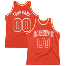 Load image into Gallery viewer, Custom Orange Orange-White Authentic Throwback Basketball Jersey
