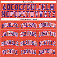 Load image into Gallery viewer, Custom Orange White Pinstripe Purple Authentic Basketball Jersey
