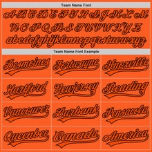 Load image into Gallery viewer, Custom Orange Black Authentic Throwback Baseball Jersey
