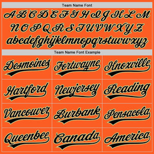 Custom Orange Black Cream-Old Gold Authentic Throwback Baseball Jersey