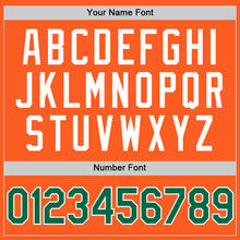 Load image into Gallery viewer, Custom Orange Kelly Green-White Authentic Throwback Baseball Jersey
