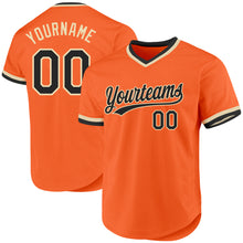 Load image into Gallery viewer, Custom Orange Black-Cream Authentic Throwback Baseball Jersey
