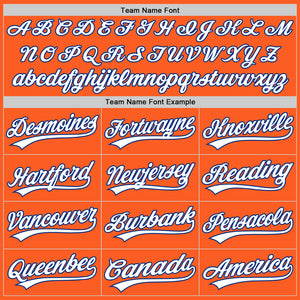 Custom Orange White-Royal Authentic Throwback Baseball Jersey