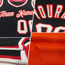 Load image into Gallery viewer, Custom Orange White-Teal Authentic Throwback Basketball Jersey
