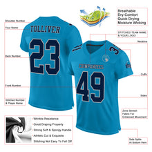 Load image into Gallery viewer, Custom Panther Blue Navy-Gray Mesh Authentic Football Jersey
