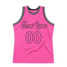 Load image into Gallery viewer, Custom Pink Pink-Black Authentic Throwback Basketball Jersey

