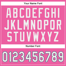 Load image into Gallery viewer, Custom Pink White-Light Blue Authentic Baseball Jersey
