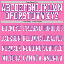 Load image into Gallery viewer, Custom Pink White-Purple Mesh Authentic Football Jersey
