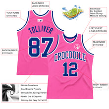 Load image into Gallery viewer, Custom Pink Royal-White Authentic Throwback Basketball Jersey

